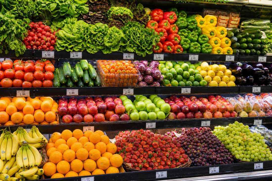 Frutas e verduras frescas